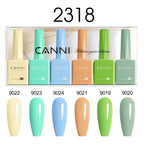 CANNI Nail Gel Polish Set Upgraded HEMA FREE Summer Nails Smooth Texture Ultra Gloss Top Coat Pigmented Gel Soak off UV LED Gel