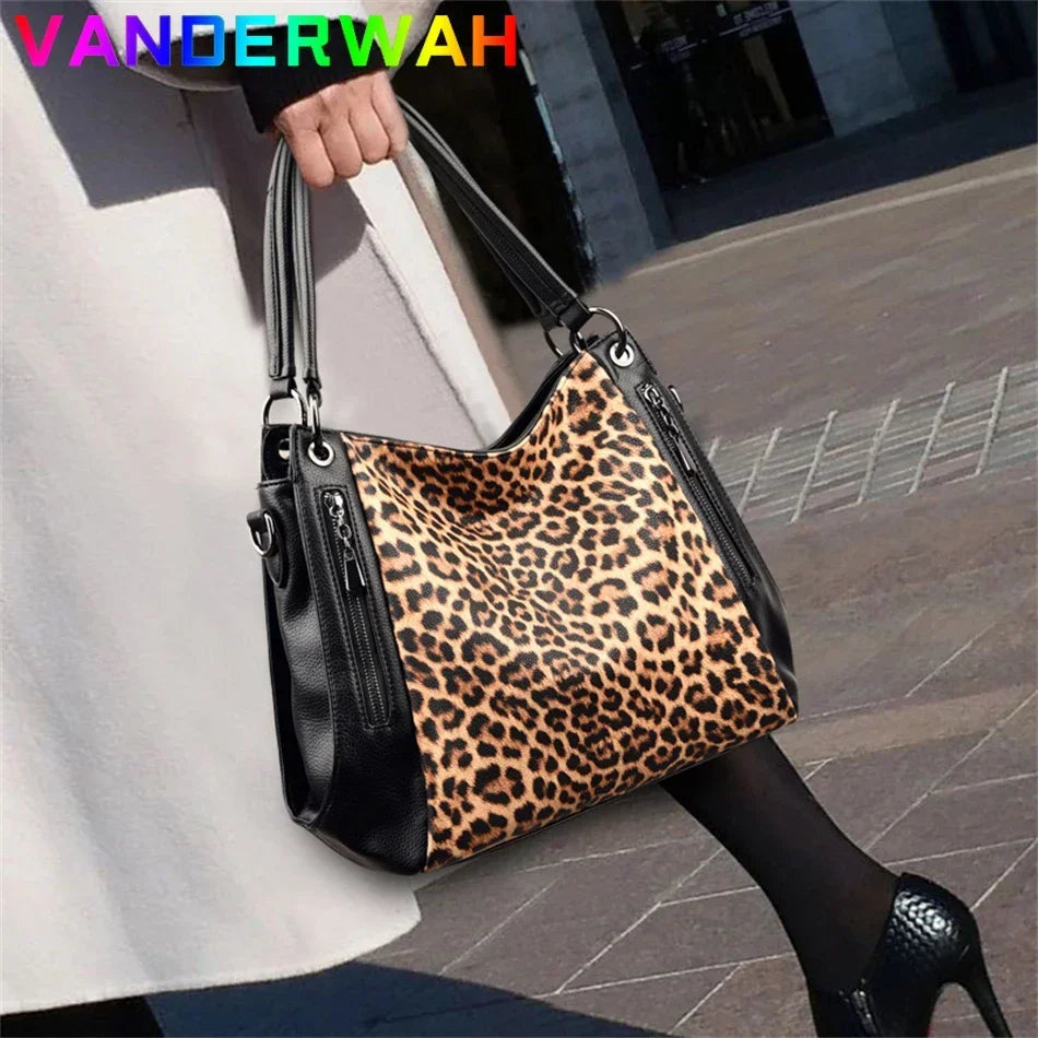 Leopard Shoulder Tote