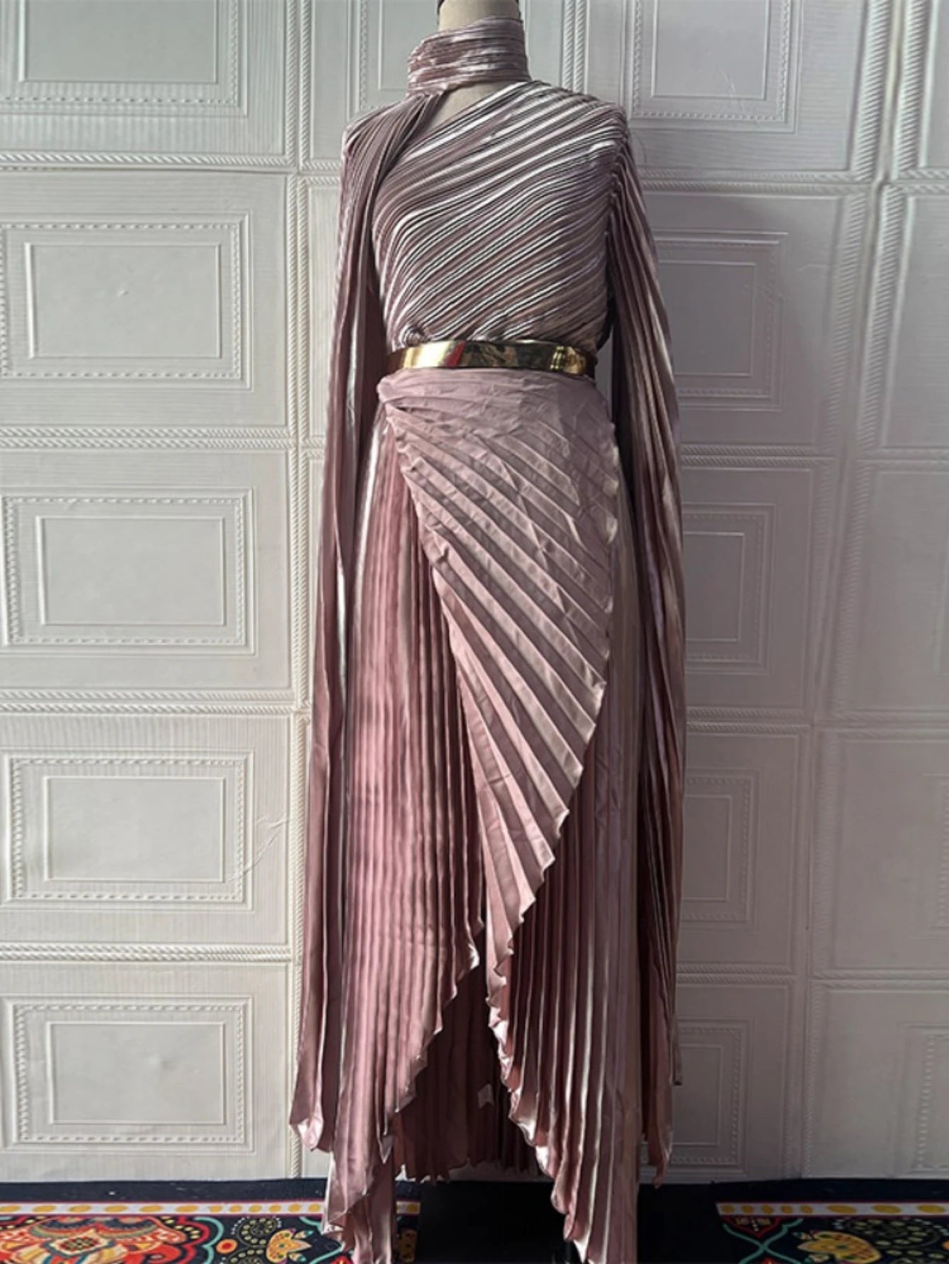 Eid Dubai Party Dress Muslim Abaya Women Party Irregular Folds Jalabiya Vestidos Largos Long Robe Ramadan Morocco Caftan Dubai