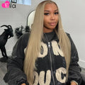 Brown Roots Blonde Colored Hair Wig