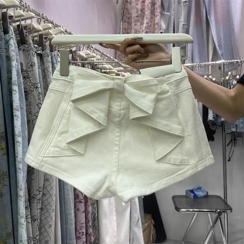Bow Denim Shorts