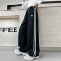Side Striped Junior Girl Sports Pant Elastic Waist School Girl Straight Pant Dog Print Trouser