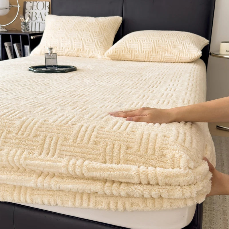 Embossed Plush Fitted Sheet