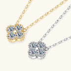 3mm Moissanite Clover Pendant Necklace