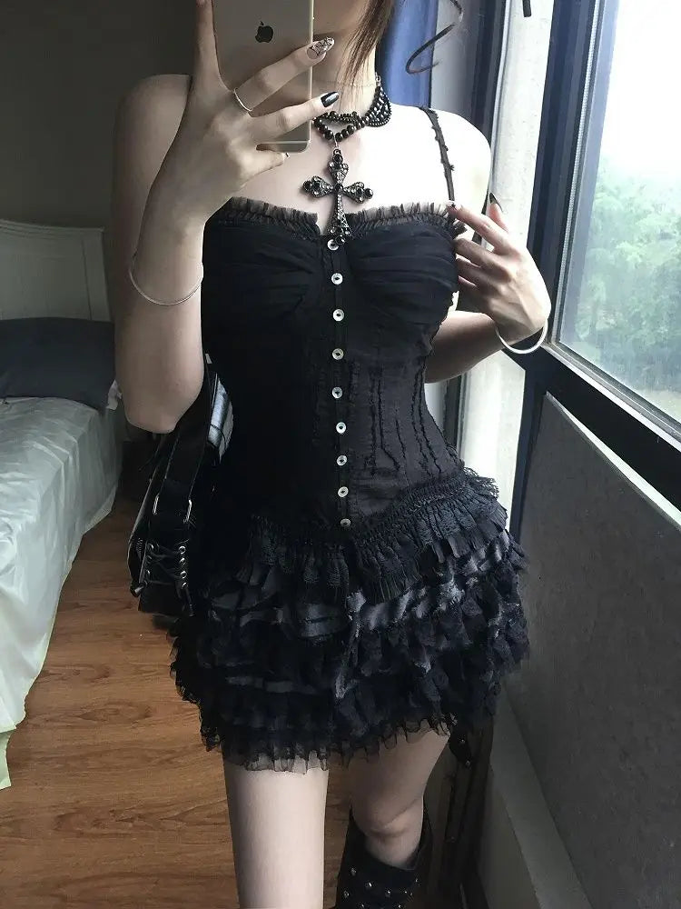 Vest Cake Skirt Set