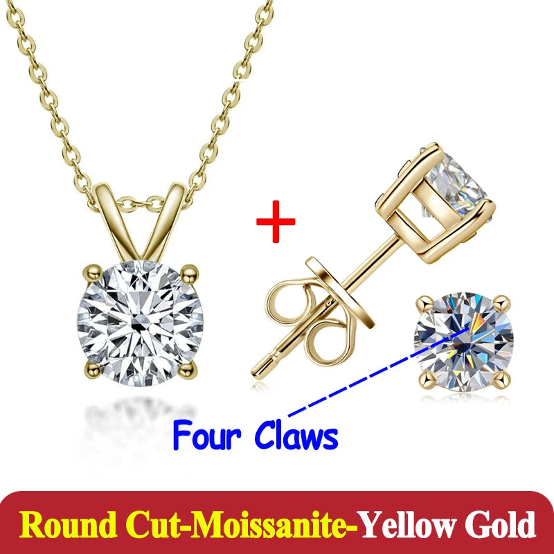 1-3ct Moissanite Diamond Jewelry Set