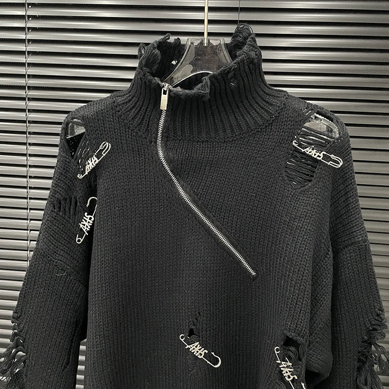 Turtleneck Pin Hole Sweater