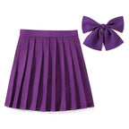 High Waist Skirt With Bowtie