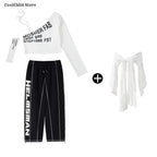 Off Shoulder Crop Top Jogger Pants Set