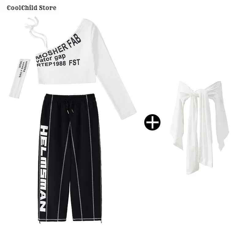 Off Shoulder Crop Top Jogger Pants Set