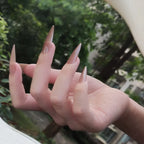 24pcs Extra Long Stiletto French Style Fake Nails