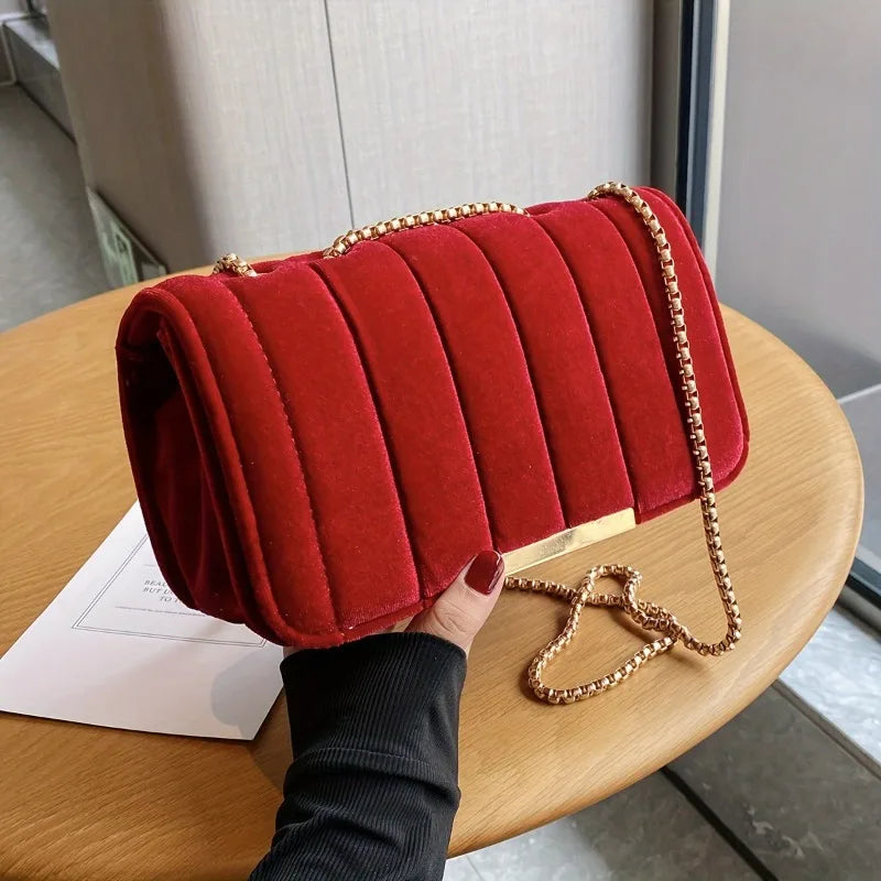 Velvet Shoulder Bag