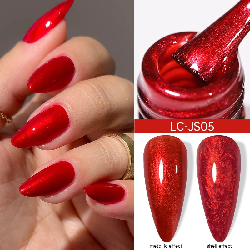 LILYCUTE 8ml Pink Dried Flower Gel Nail Polish Natural Flower Fairy Nail Art Gel Soak Off UV LED Painting Varnish For Nails DIY