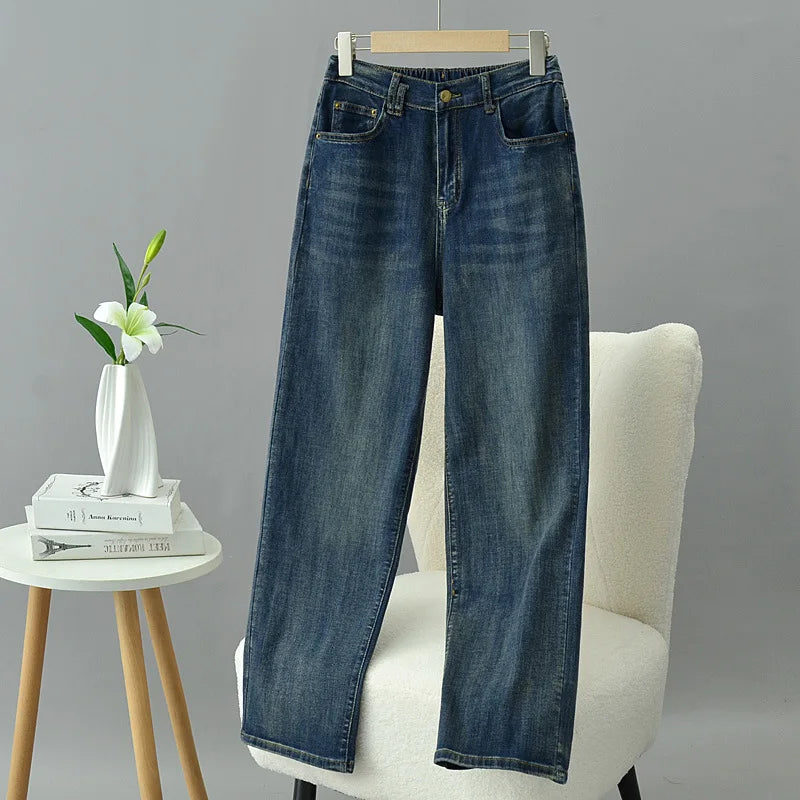 High Waist Straight Jeans