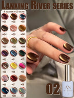 12ml 1-21pcs Brown Gold Cat Eye Gel Nail Polish