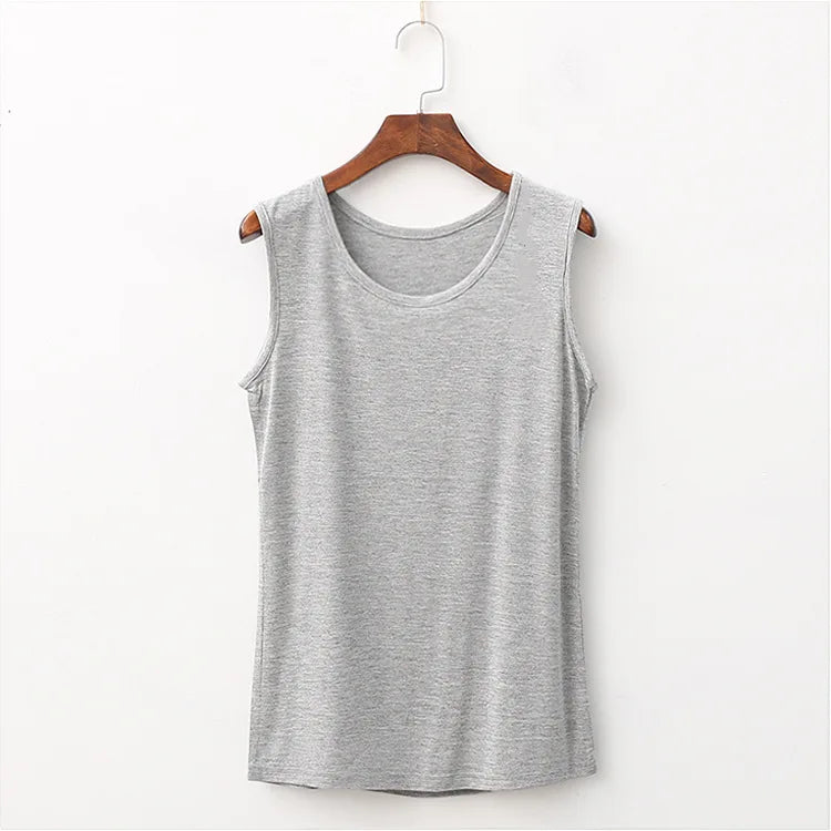 Solid Color Loose Sleeveless Tank