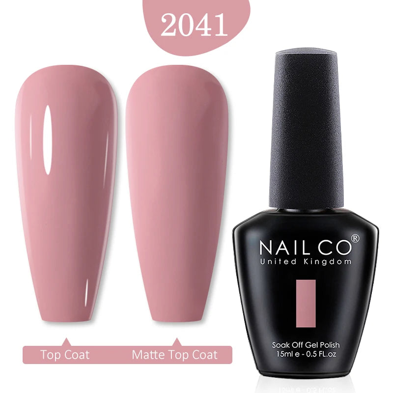 NAILCO 15ml Nail Gel Polish Winter Nude Colors Hybrid Gel Varnish Manicure UV Gel Nail Polish Primer Top Base Coat LED Nails Art