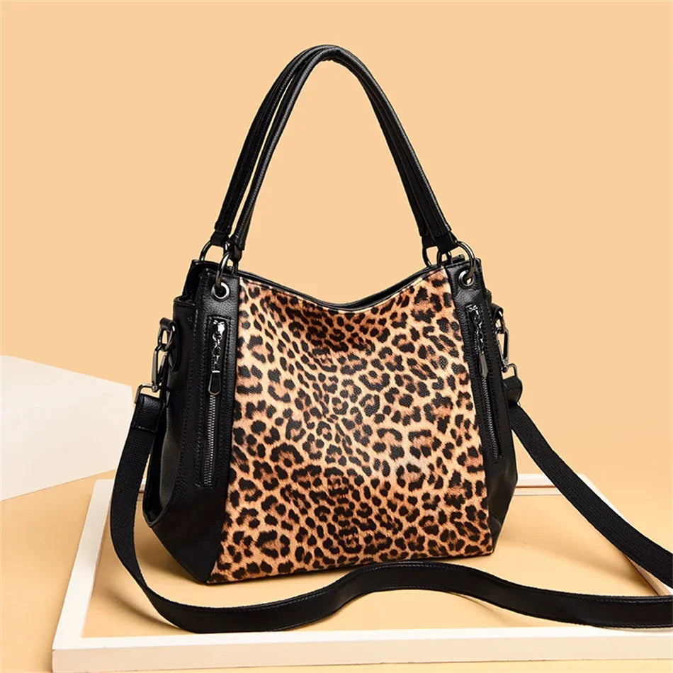 Leopard Shoulder Tote