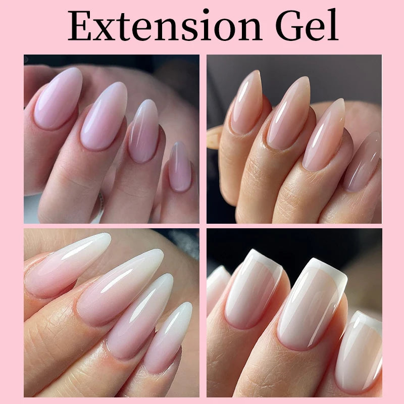UR SUGAR 15ml Extension Nail Gel Jelly Pink White Clear Hard Gel Extension UV Gel For Nails Finger French Nail Art DIY Manicure