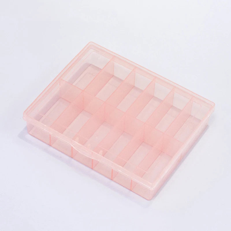 12 Grids False Nail Foils Storage Box Transparent Plastic Jewelry Beads Rhinestones False Nail Art Tips Box Empty Case Organizer