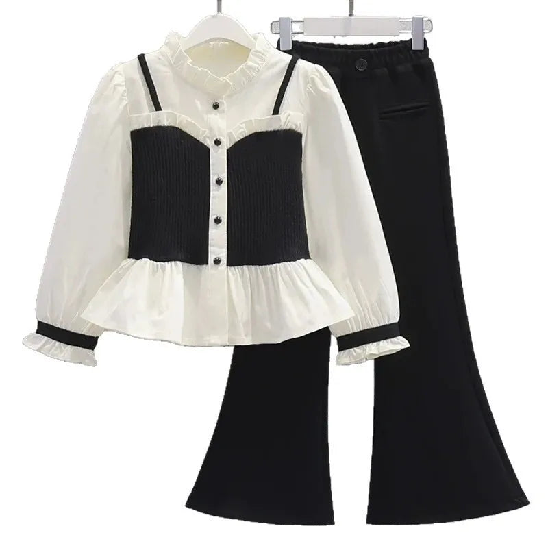 Shirt + Flared Pants Set