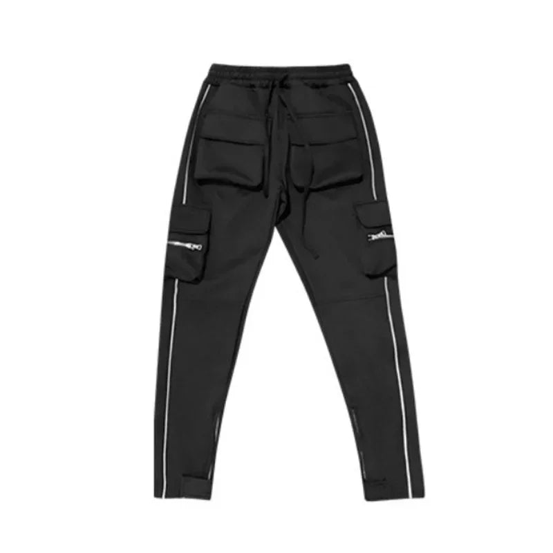 Reflective Straight Sports Casual Trousers