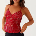 Sequin Rhinestones Tank