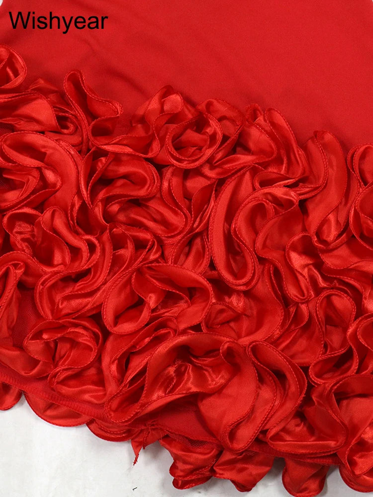 Ruffle Pleated Mini Dress