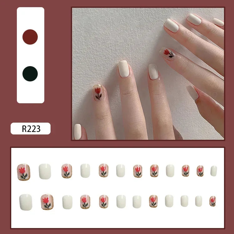 24P Rainbow Fake Nail