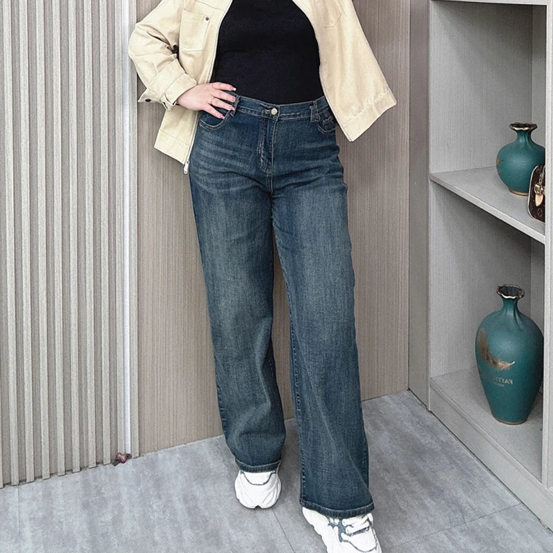 High Waist Straight Jeans