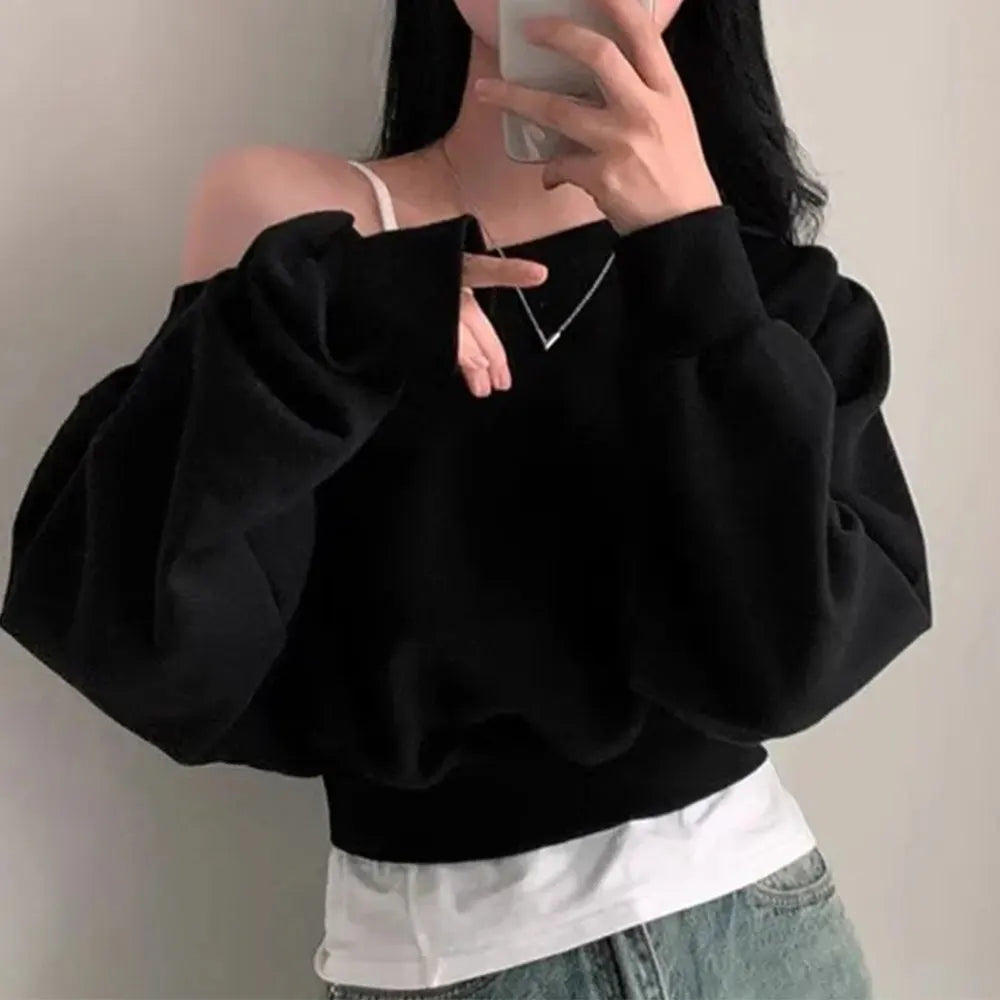 Off Shoulder Hoodie