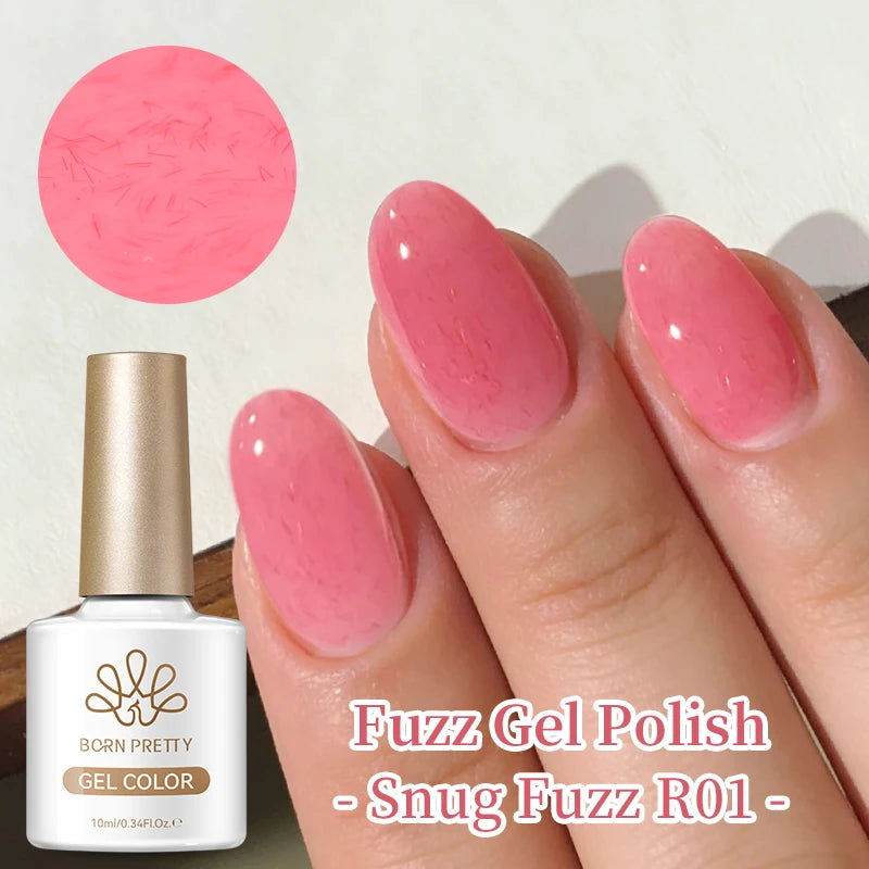 BORN PRETTY 1pc 10ml Pink Snug Fuzz Nail Gel Polish Semi Permanent Summer Nail Art Manicure Soak Off LED Varnish Nail Supplies