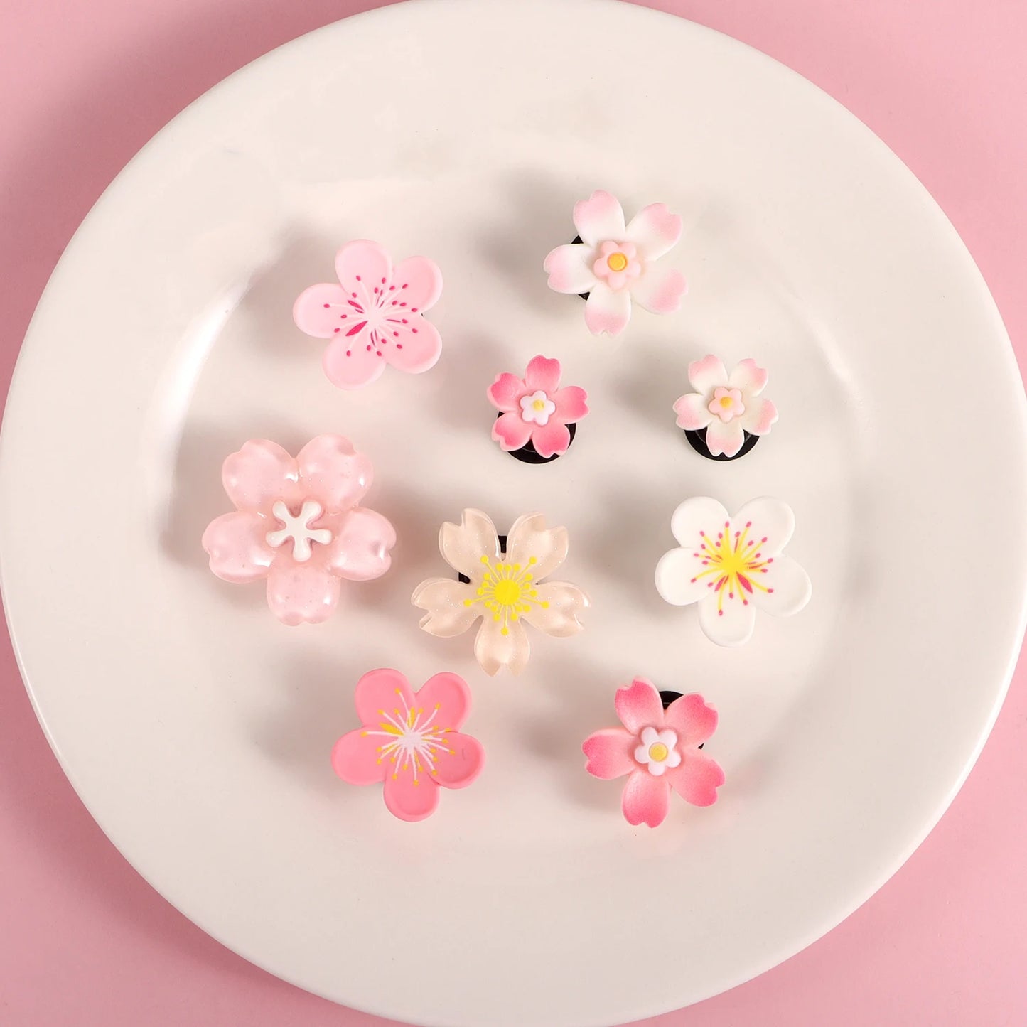 Sakura Flower Croc Charms