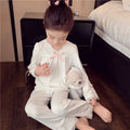 Long Sleeve Lace Detail Sleepwear Set