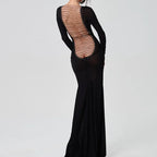 See Through Sheer Slim Bodycon Maxi Dress