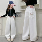 Straight Jeans with Bow