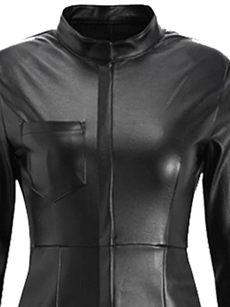 Lautaro Faux Leather Dress