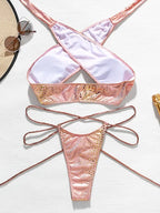 Pautakii Snake Skin Mini Micro Thong Bikini