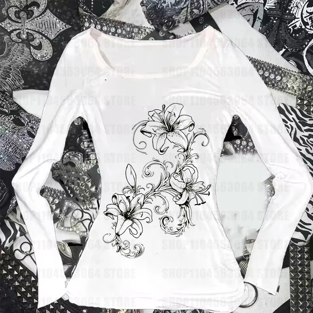 Long Sleeved Printed Tee