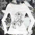 Long Sleeved Printed Tee
