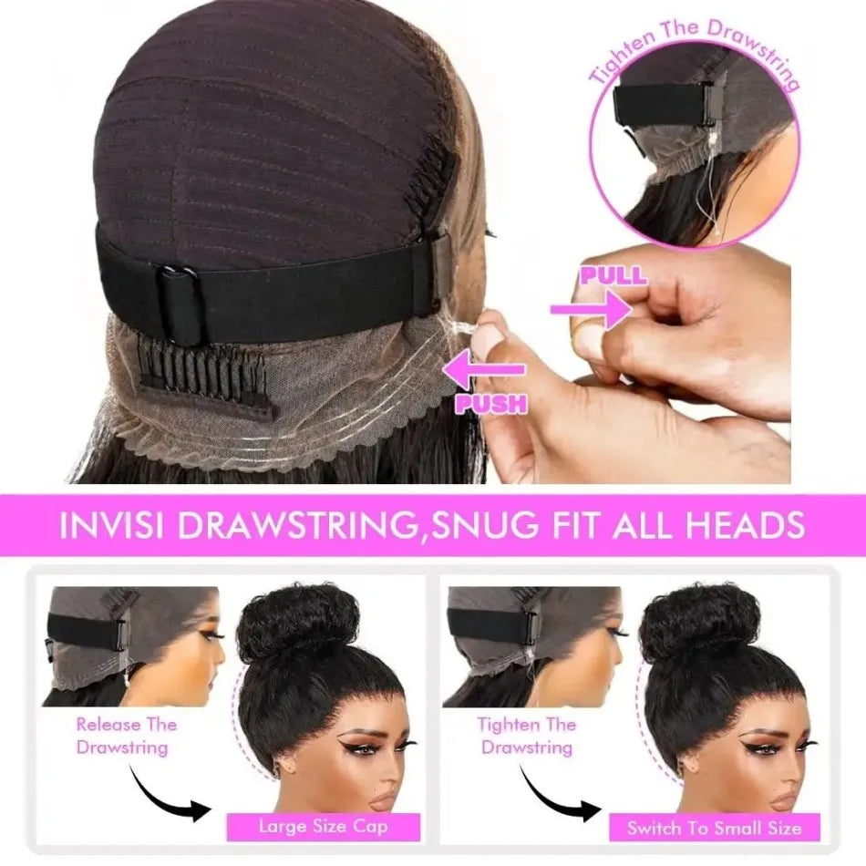 Kinky Straight 360 HD Lace Frontal Wig