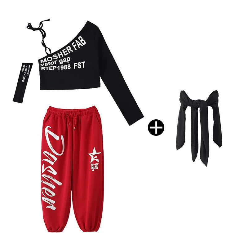Off Shoulder Crop Top Jogger Pants Set