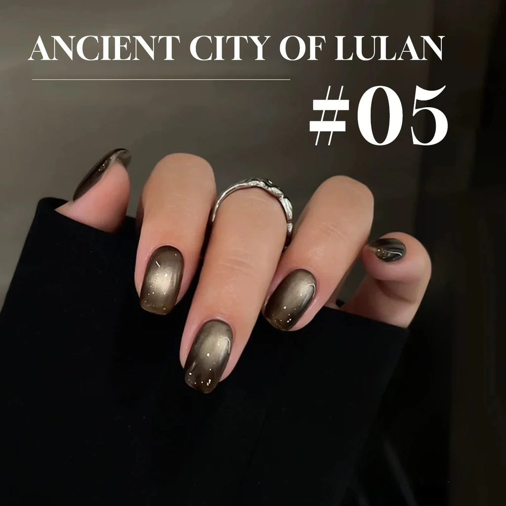 12ml 1-21pcs Brown Gold Cat Eye Gel Nail Polish