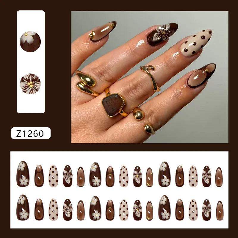 24pcs Sweet Pink Press On Nails