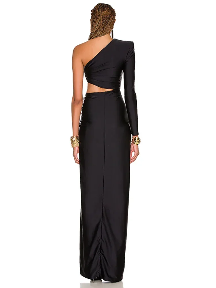 Asymmetric Cutout Maxi Dress