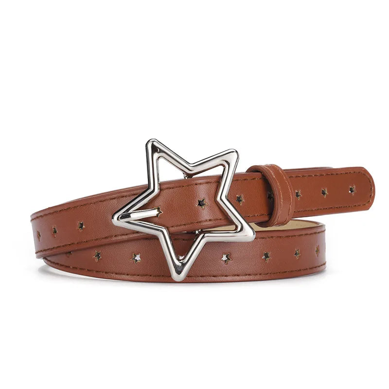 Kids Adjustable Metal Snap PU Leather Belt