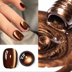 12ml 1-21pcs Brown Gold Cat Eye Gel Nail Polish