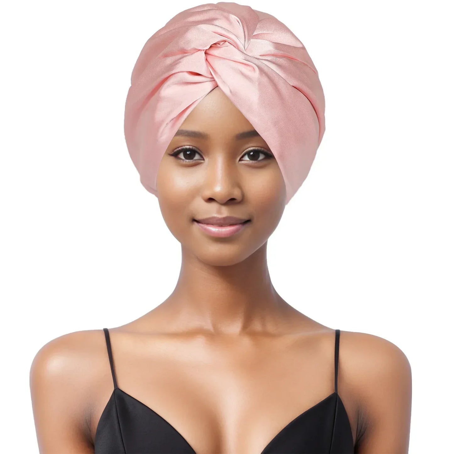 Double Layer Satin Turban Bonnet