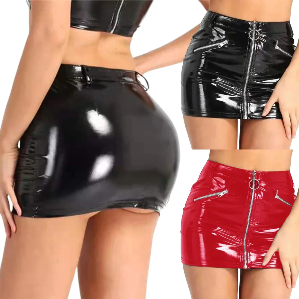 Latex Mini Skirt