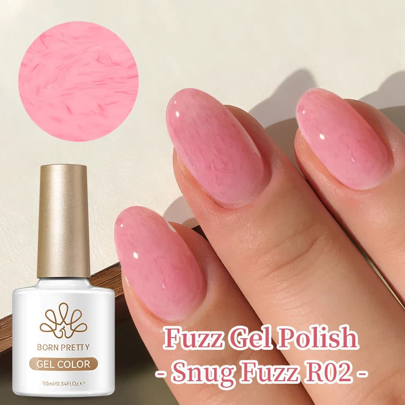 BORN PRETTY 1pc 10ml Pink Snug Fuzz Nail Gel Polish Semi Permanent Summer Nail Art Manicure Soak Off LED Varnish Nail Supplies
